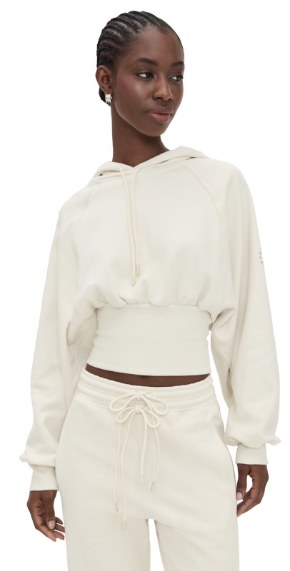 adidas by Stella McCartney Cropped Hoodie Almond Milk