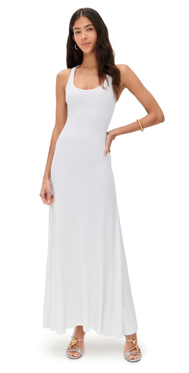 SPRWMN Rib Tank Maxi Dress White
