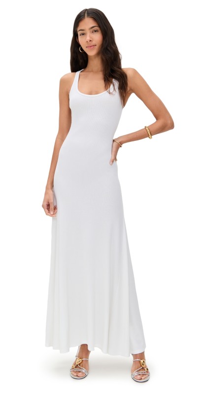 SPRWMN Rib Tank Maxi Dress White