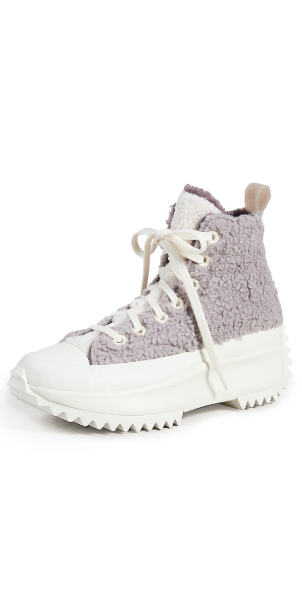 Converse Run Star Hike Sherpa Sneakers Vapor Mauve/Egret/Violet Ore