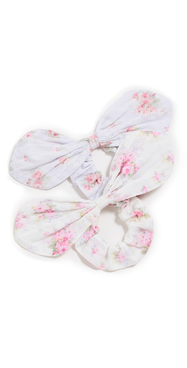 LoveShackFancy Pasadena Rose Scrunchies 2 Pack Mult