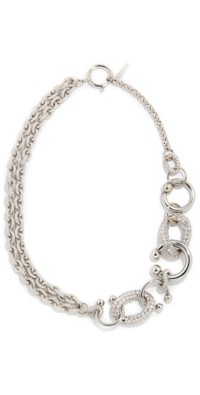 Justine Clenquet Dolly Crystal Choker Palladium