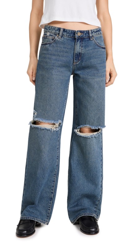 ABRAND 99 Baggy Devyn Rip Jeans Tint Mid Blue
