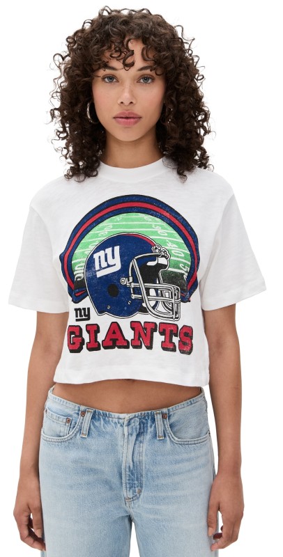 Junk Food Giants Game Time MN Crop Tee Vintage White