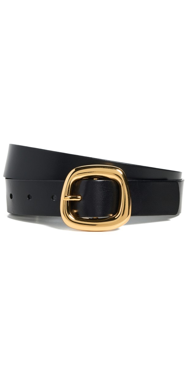 Madewell Puffy Buckle Belt True Black