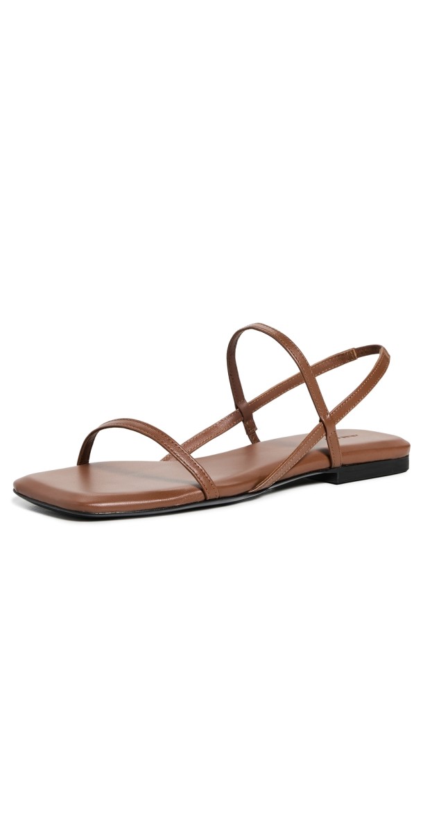 ANINE BING Hilda Flat Sandals Cognac