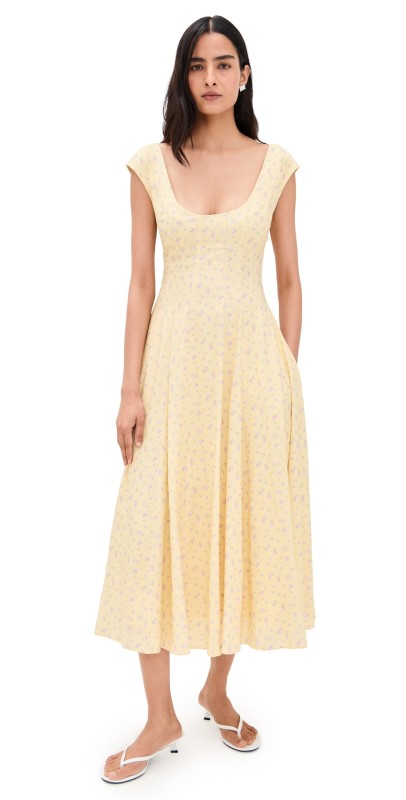 GUIZIO Leila Dress Honey Butter Print