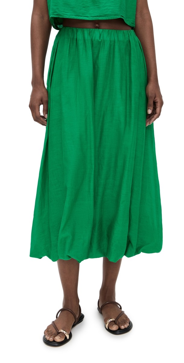 Velvet Ines Skirt Emerald