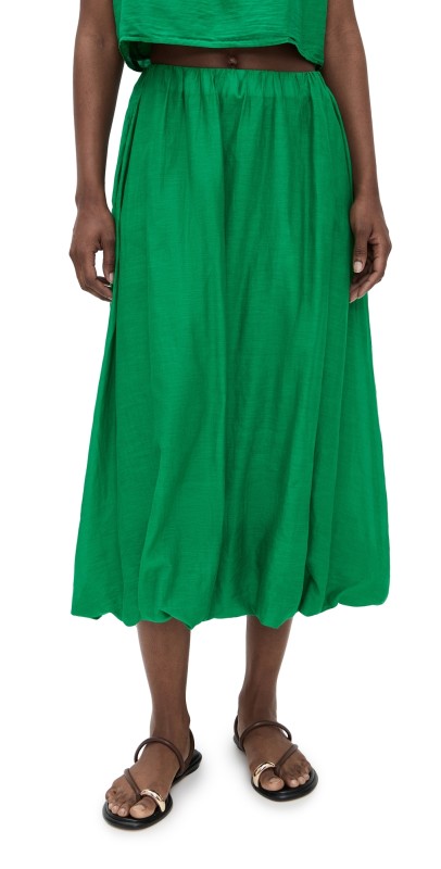 Velvet Ines Skirt Emerald
