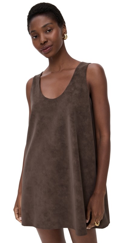 Line & Dot Alfie Mini Dress Chocolate