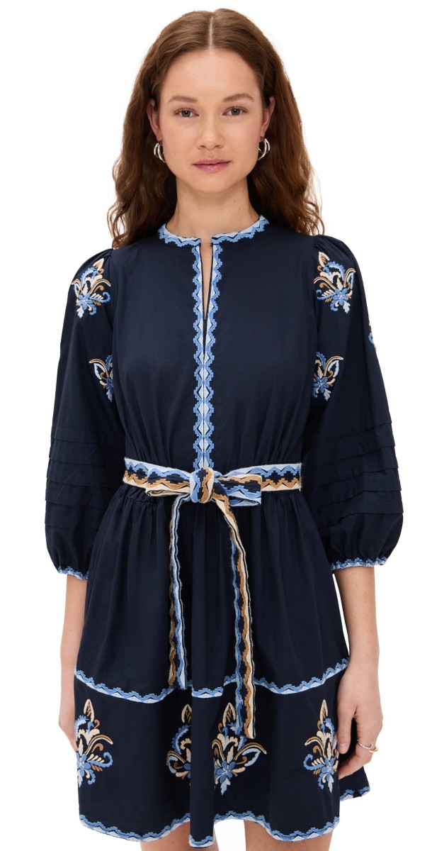 Shoshanna Barkley Dress Navy Multi