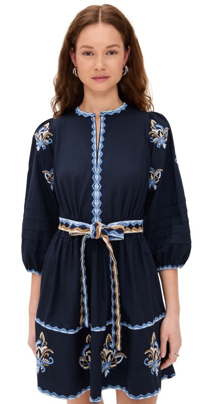 Shoshanna Barkley Dress Navy Multi