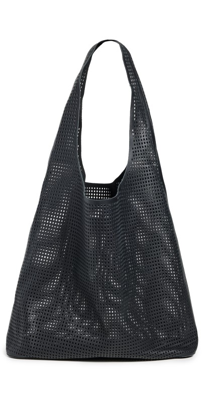 St. Agni Perforated Soft Tote Black
