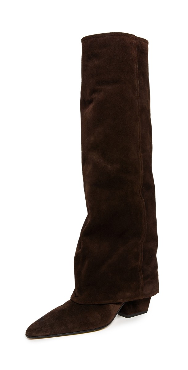 Paris Texas Jane Fold Over Boots 60mm Ebano