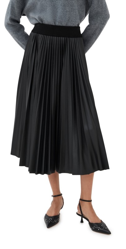 SIMKHAI Kezia Midi Skirt Black