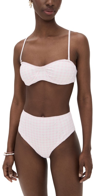 LoveShackFancy Zofia Bikini Set Angel Pink