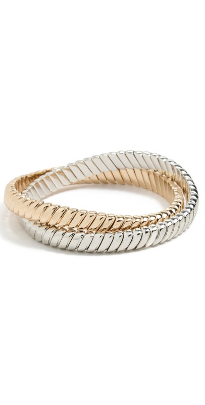 Roxanne Assoulin The Double Cobra Bracelet Gold / Silver
