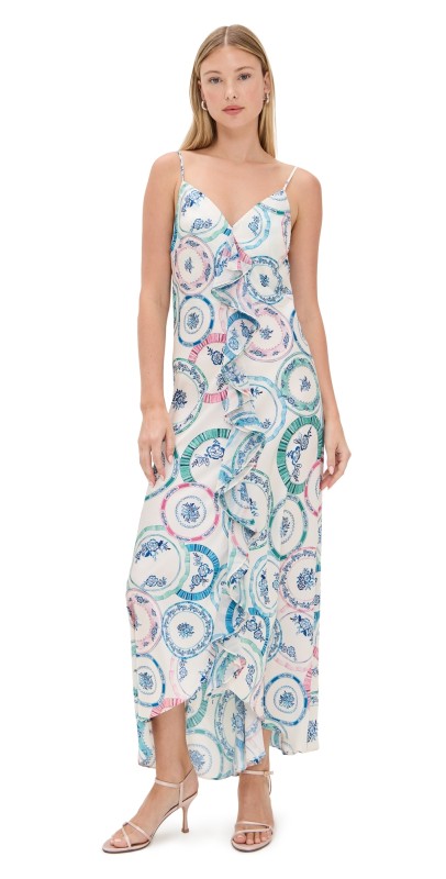 MISA Angela Dress Mlt Color Plates Mix