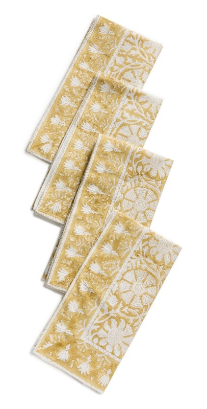 Kim Seybert Provence Napkins Set of 4 Yellow