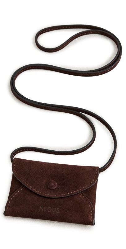 NEOUS Mintaka Pocket Suede Pocket Crossbody Bag Dark Chocolat