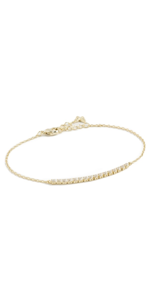 By Adina Eden Colored Four Prong Half Tennis Bracelet Gold