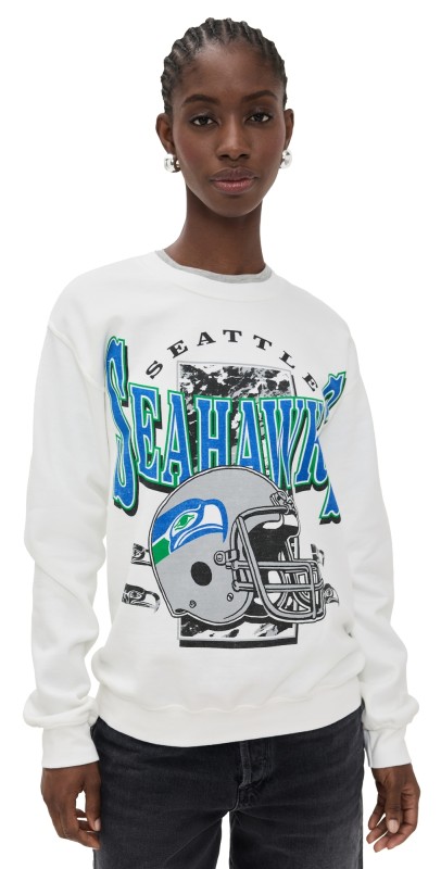 Junk Food Seahawks Conversion Crew Fleece White