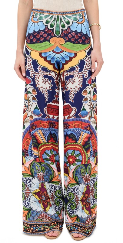 alice + olivia Athena Clean Wide Leg Pants On The Road