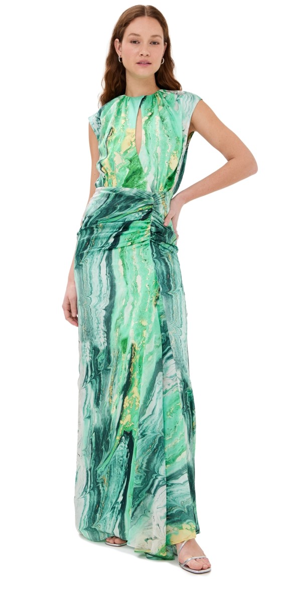 Silvia Tcherassi Samaira Dress Green Marble