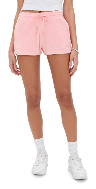Hunza G Terry Toweling Shorts Pink