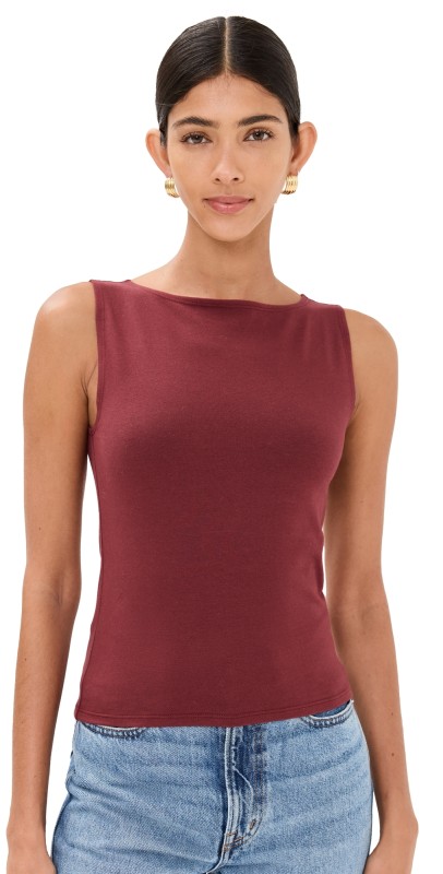 Reformation Dusk Knit Top Chianti