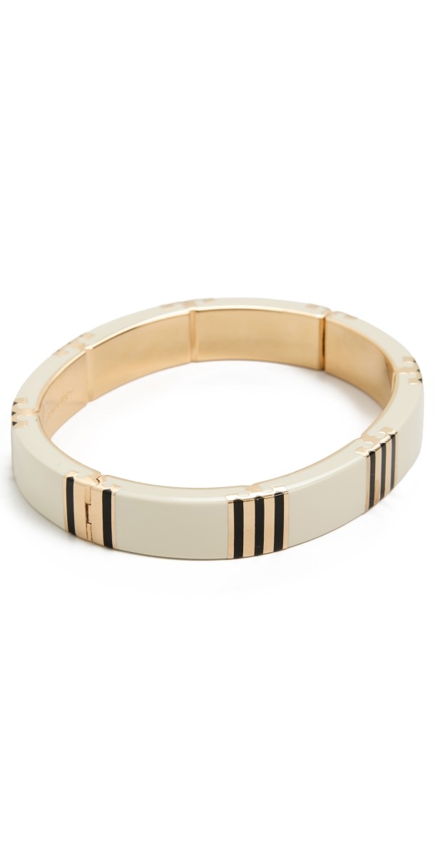 Tory Burch T Stripe Bangle Tory Gold/New Ivory/Black