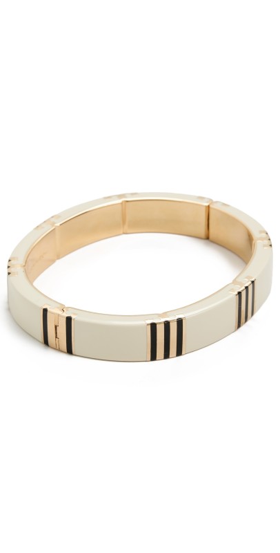 Tory Burch T Stripe Bangle Tory Gold/New Ivory/Black