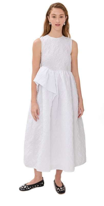 Cecilie Bahnsen Borage Cloqué Ditte Dress White