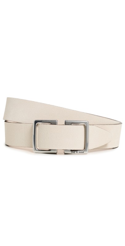 rag & bone Harlow Belt Greige Suede