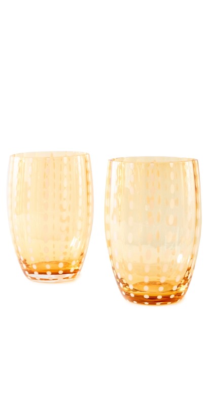Zafferano Perle Tumbler Set of 2 Amber