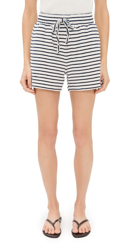 RAILS Teddy Shorts Sailor Stripe Terry Towel