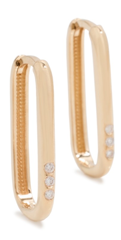 Zoe Chicco 14k Pave & Bead Set Diamonds Hinged Huggies Yellow Gold