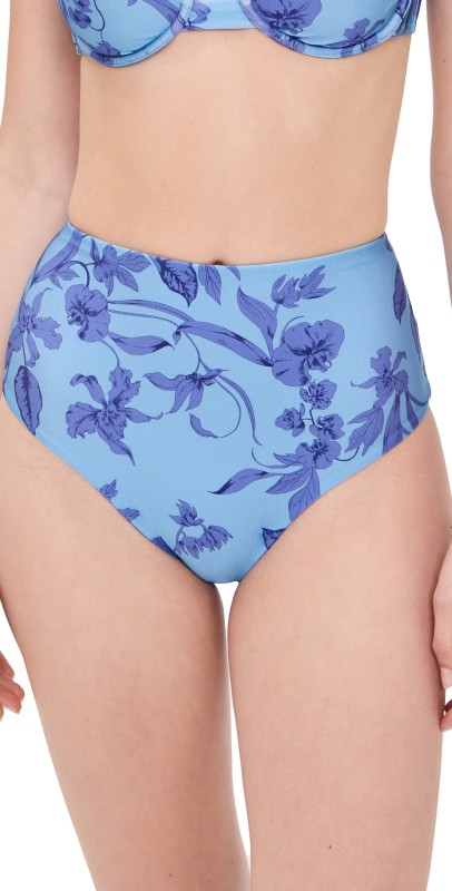 MINKPINK Jeanne High Bikini Bottoms Blue/Floral