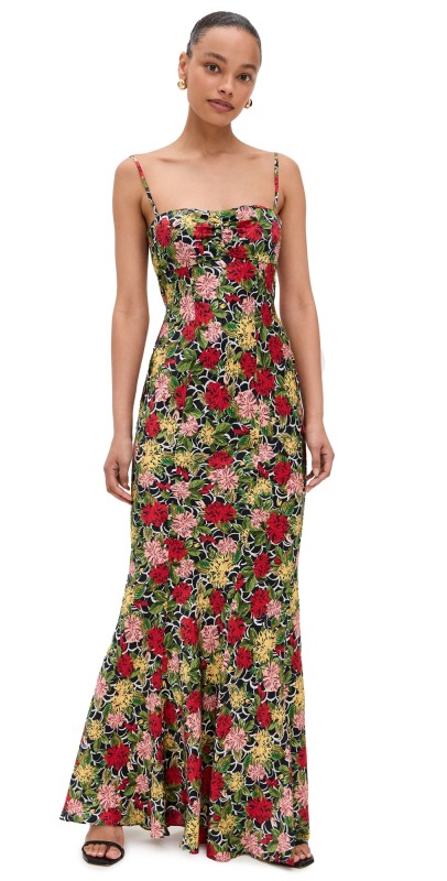 SALONI Renee Long Dress Lantana Noir