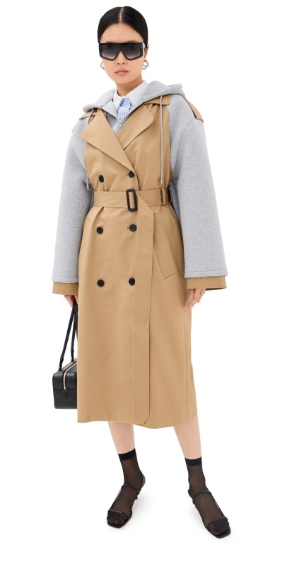 Monse Deconstucted Combo Trench Coat Khaki