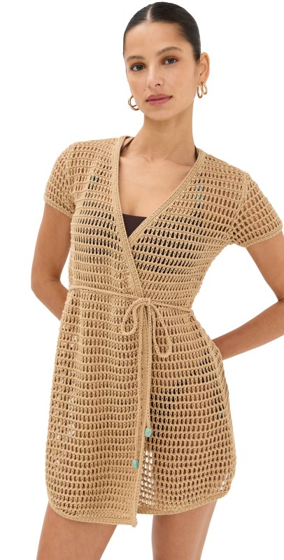 STAUD Spritz Dress Natural