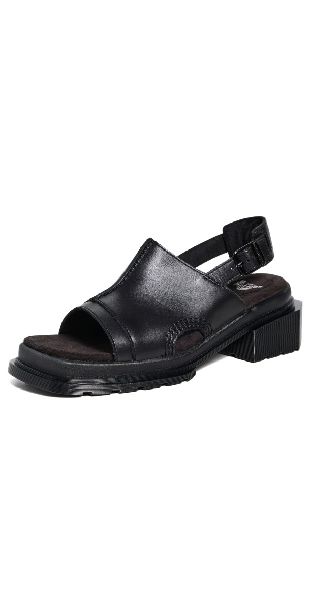 Dr. Martens Maybole Open Toe Black Wanama Sandals Black