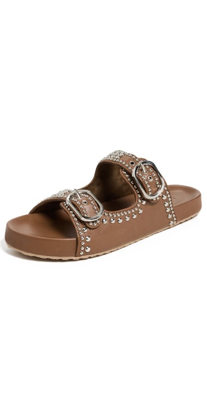 Mystique Leather Footbed Sandals Camel