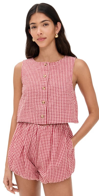POSSE Rio Top Red Gingham