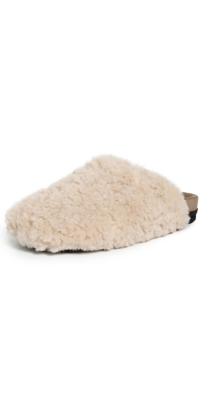 ROAM Cloud Shearling Slippers Natural
