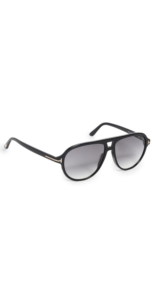 Tom Ford Jeffrey Sunglasses Shiny Black/Gradient Smok