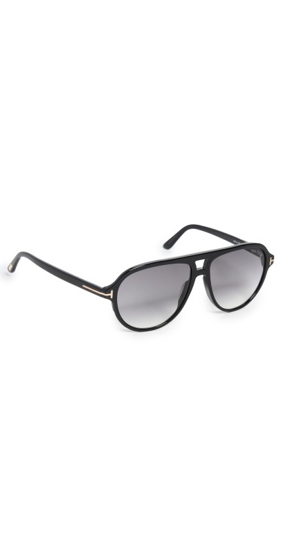 Tom Ford Jeffrey Sunglasses Shiny Black/Gradient Smok