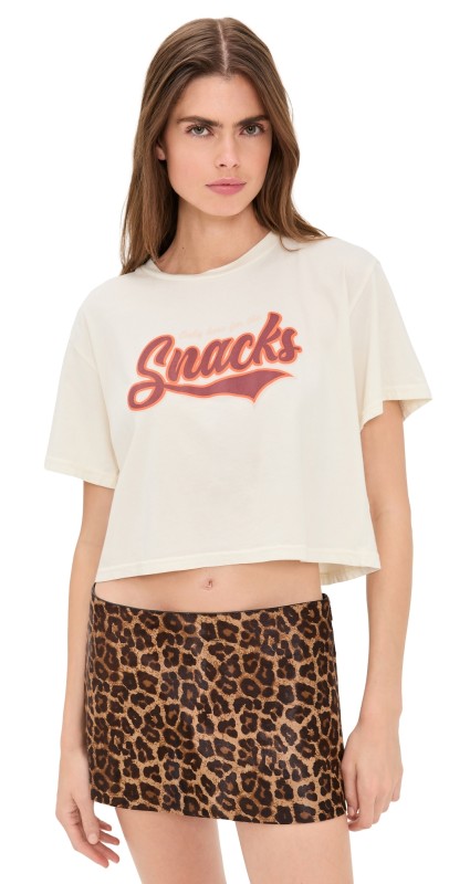 State & Lake Only Here For The Snacks T-Shirt Ivory