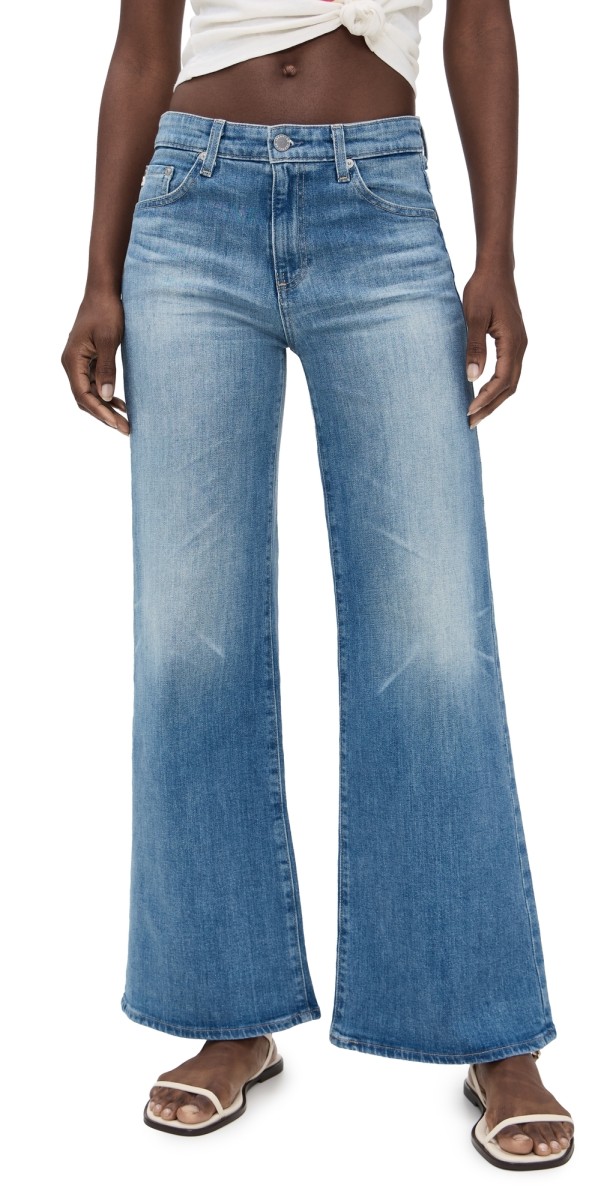 AG Saige Wide Leg Jeans 18 Years Bisou