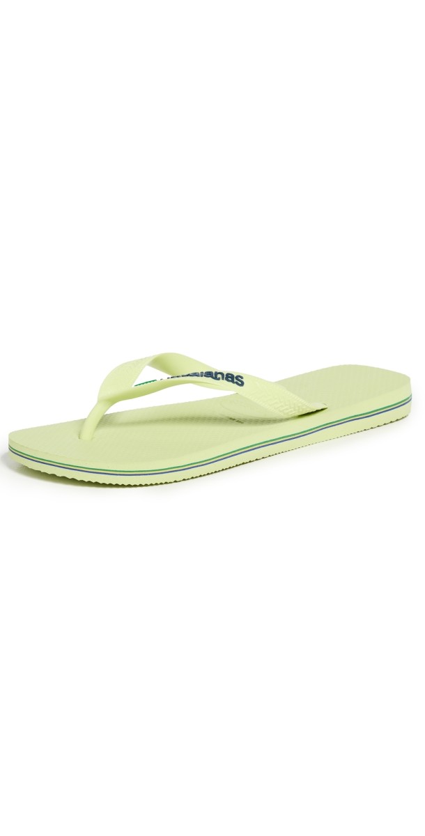 Havaianas Brazil Logo Flip Flops Match Green